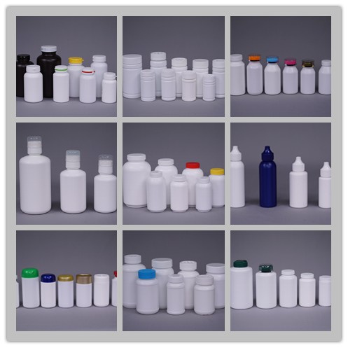 Plastic HDPE Pet Medicine Plastic Bottle with Various Plastic Cap