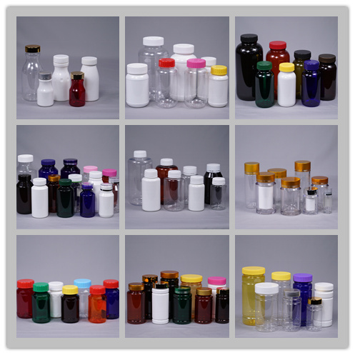 Plastic HDPE Pet Medicine Plastic Bottle with Various Plastic Cap