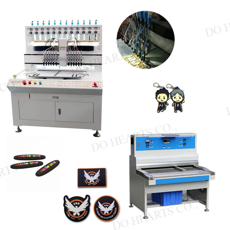 Soft PVC Silicone Rubber Key Rings PVC Keychain Making Filling Machine