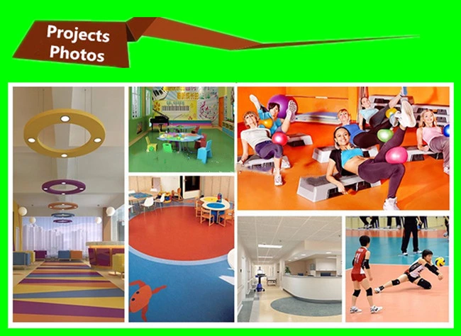 Colorful Soft Waterproof Commercial PVC Roll Flooring