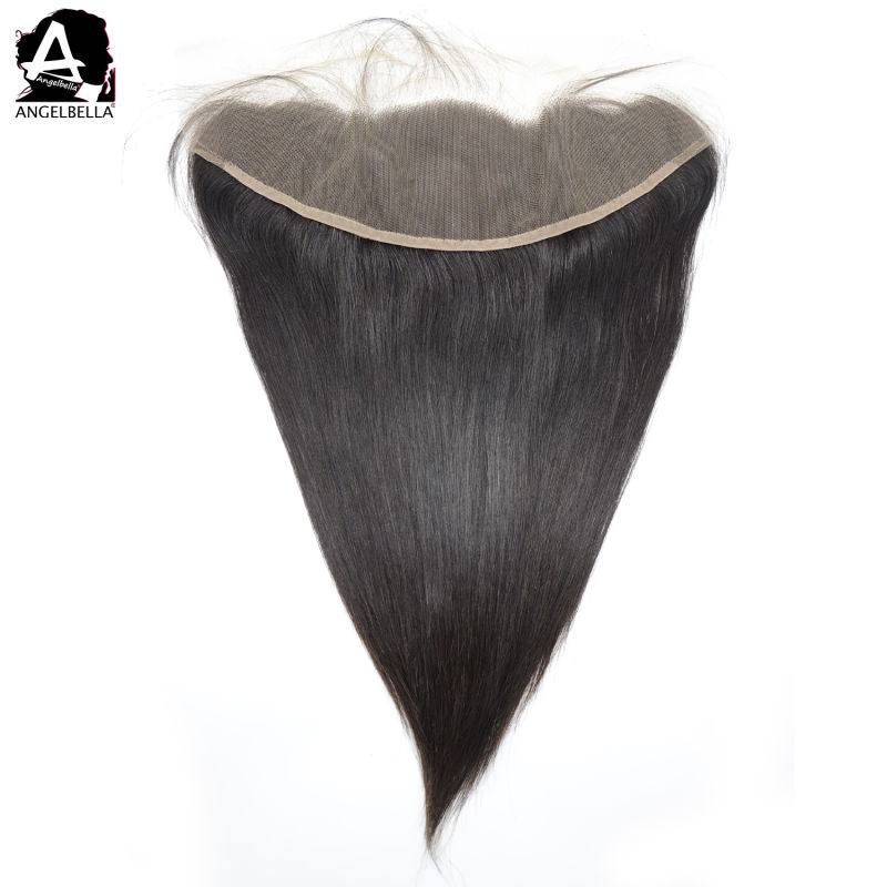 Angelbella 100% Brazilian Virgin Hair Frontal Silky Straight 13X4 Swiss Lace Frontals