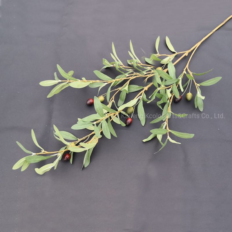 Hot Sale 54cm Green Plastic Artificial Ficus Leaves for Home Decoration