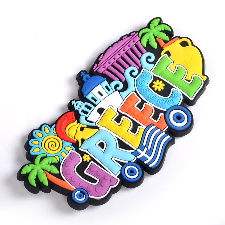 Wholesale Cheap Custom 3D Greece Soft PVC Rubber Fridge Magnets