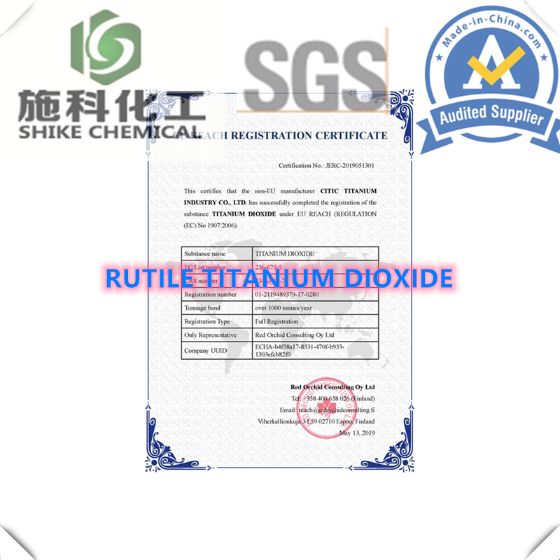 White Pigment Titanium Dioxide Rutile for Rigid PVC/PVC Polymer