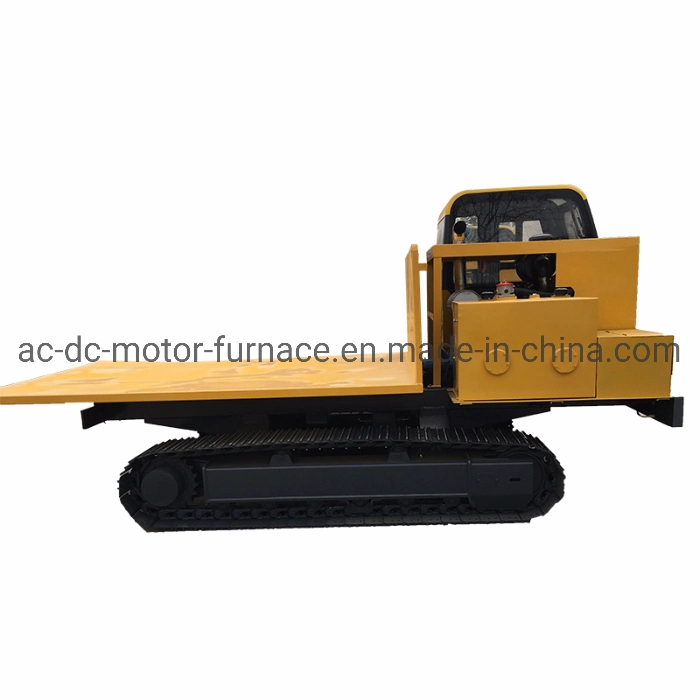 Source Factory of Crawler Transport Chain Rail Car Tipper Car in Swampy Snow Forest Land