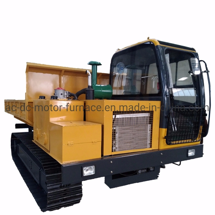 Source Factory of Crawler Transport Chain Rail Car Tipper Car in Swampy Snow Forest Land