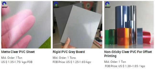 Printable Plastic PVC Sheet Clear Rigid PVC Sheet