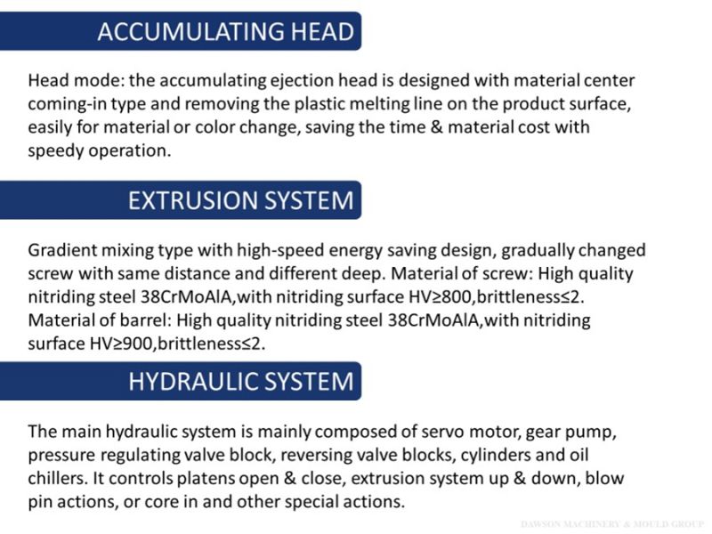 HDPE Plate High Quality Automatic Blow Molding Machine