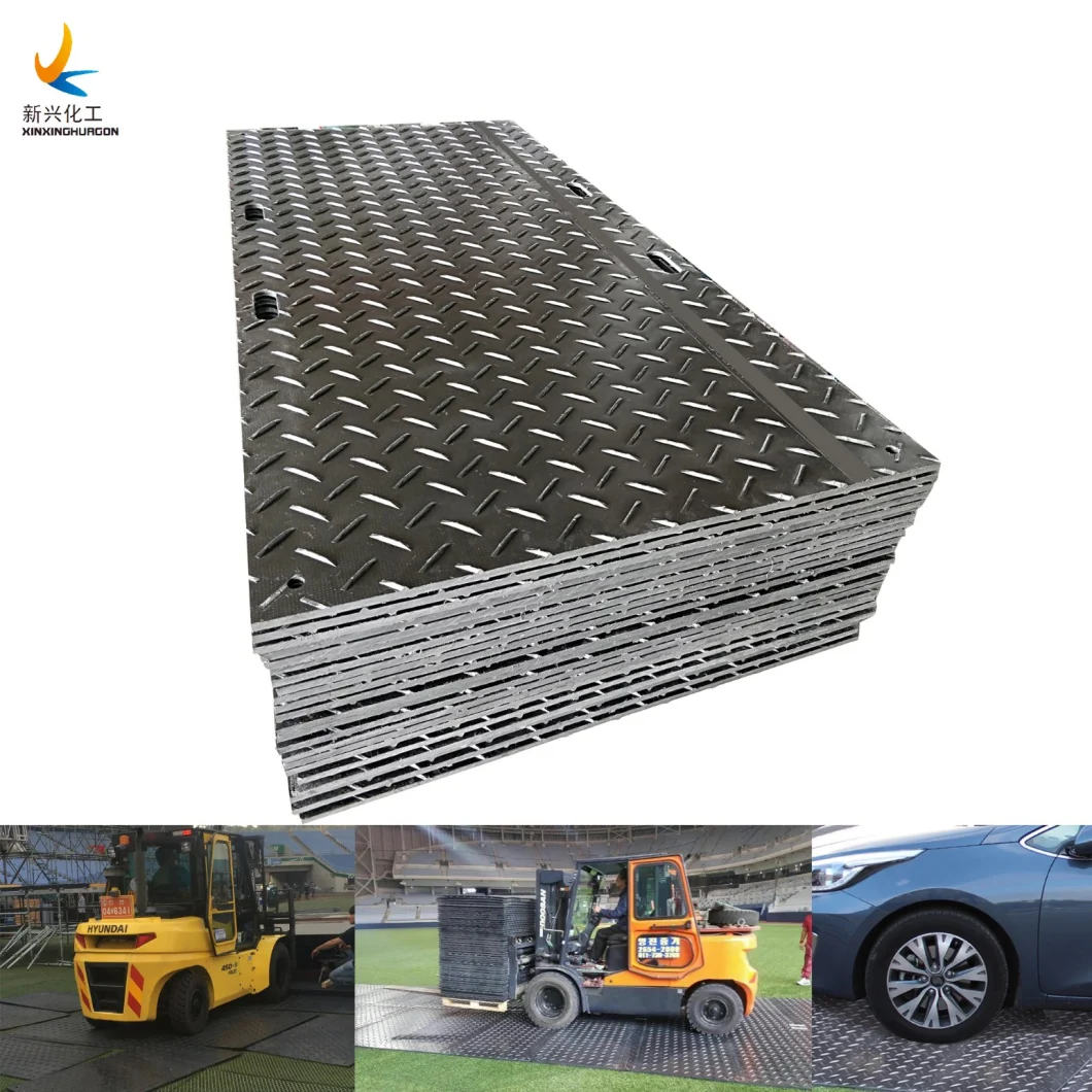 Wear Resisting Ground Protection Mat/Easy Cleaning Temporary HDPE Composite Mat UHMWPE Heavy Duty Mat