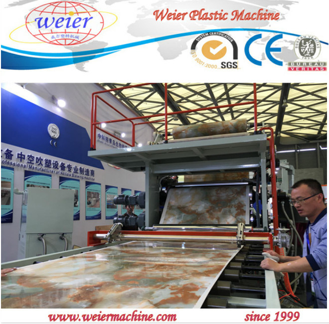 1-4mm PVC Rigid Plastic UV Lamination Sheet Marble Making Machine