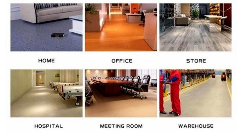 UV Anti-Slip & Fireproof PVC Vinyl Flooring Sheet in Rolls