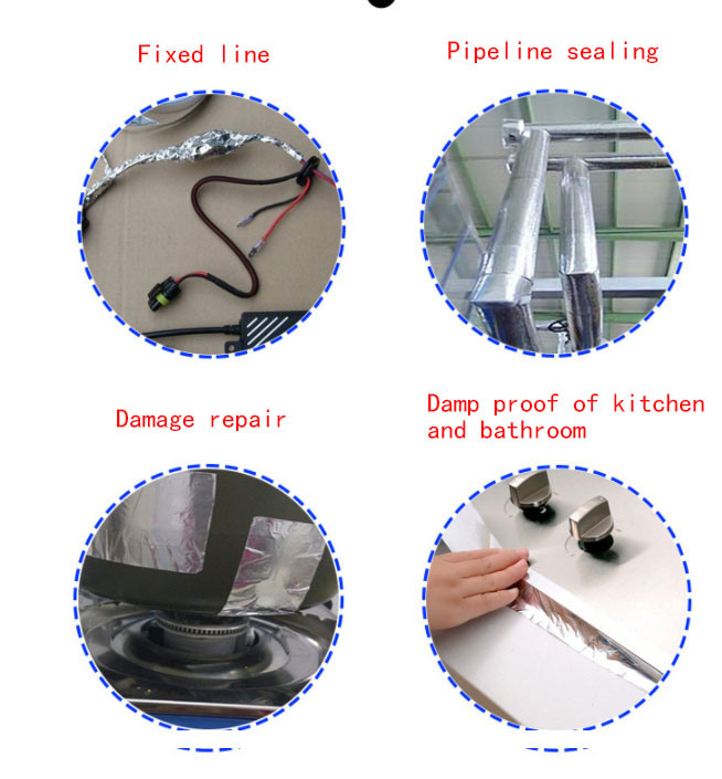 Temperature Resistant Flame Retardant Aluminum Foil Fiberglass Tape