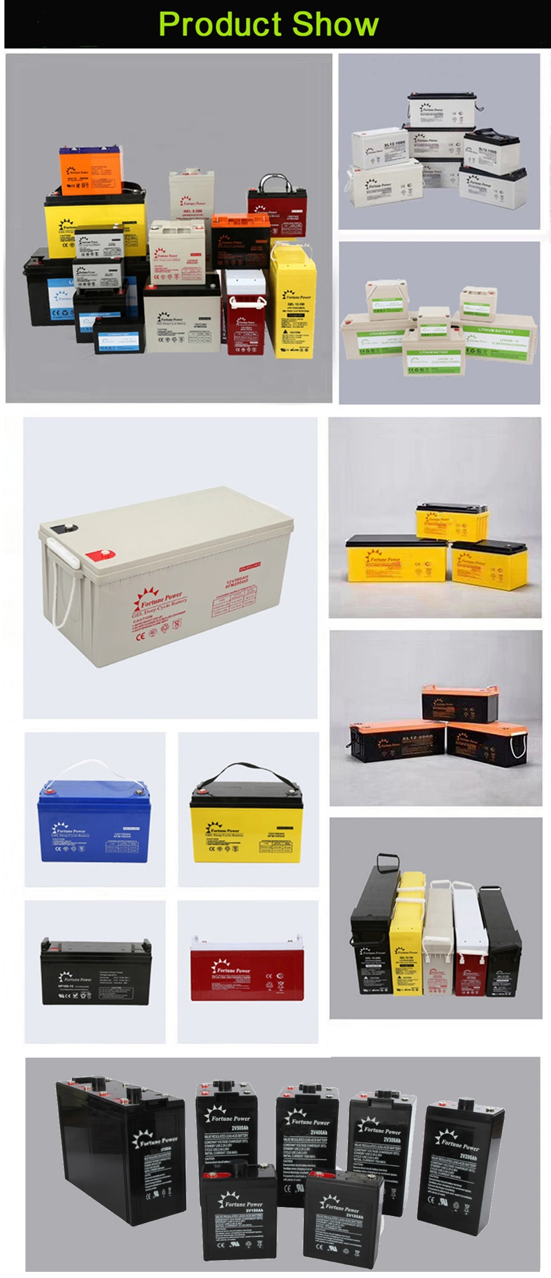 12V 150 Ah Battery Battery Saudi Arabia Best and Oman Solar Front Terminal AGM Battery