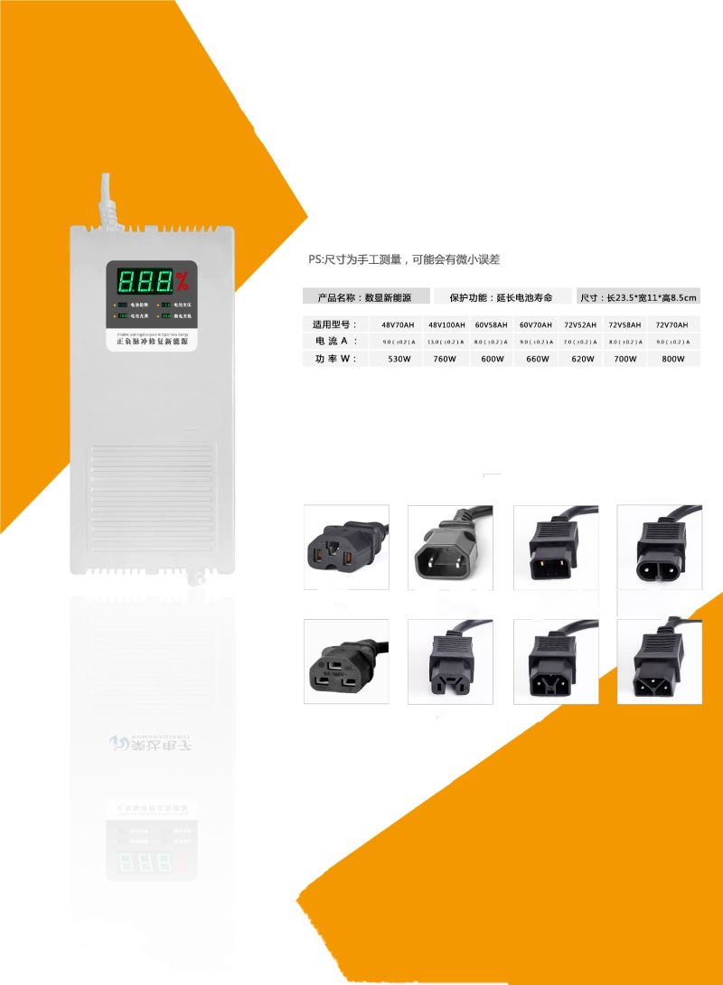 48V Car Battery Charger/Lithium Battery Charger for Lithium Battery