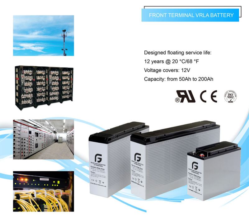 12V 105ah High Temperature Front Terminal Sealed AGM Deep Cycle Battery