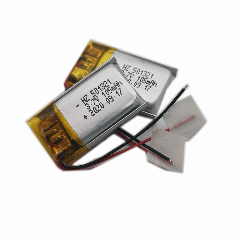 Rechargeable Li Ion Battery 501321 3.7V 105mAh Polymer Lithium Battery