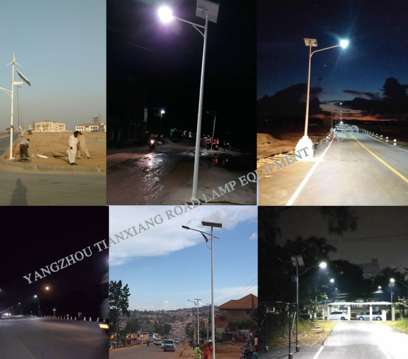 30W 60W 90W 100W 120W 150W 12/24V Solar Street Lamp with Pole Lithium Battery High Temperature