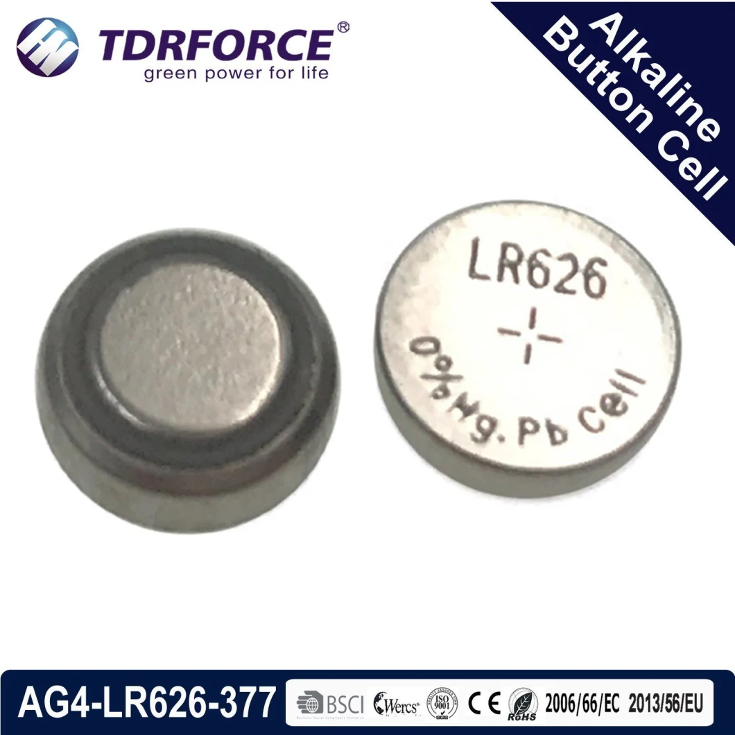 AG4 (LR626) Mercury Free Coin Cell Alkaline Button Batteries for LED Lights