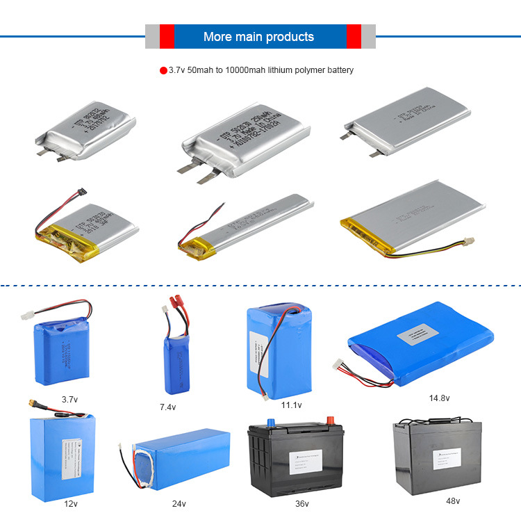 Customizable Rechargeable Battery Pack 7.4V 5000mAh Li Ion Polymer Battery