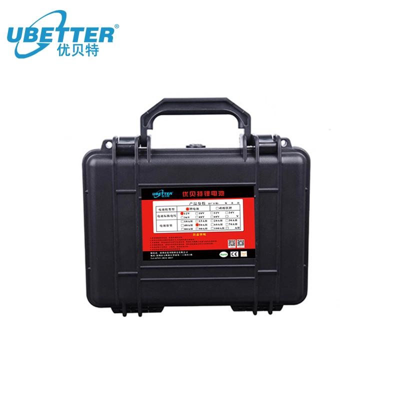 Rechargeable 12V 50ah Lithium Ion Battery Pack LiFePO4 Box Type Portable Outdoor Battery Pack