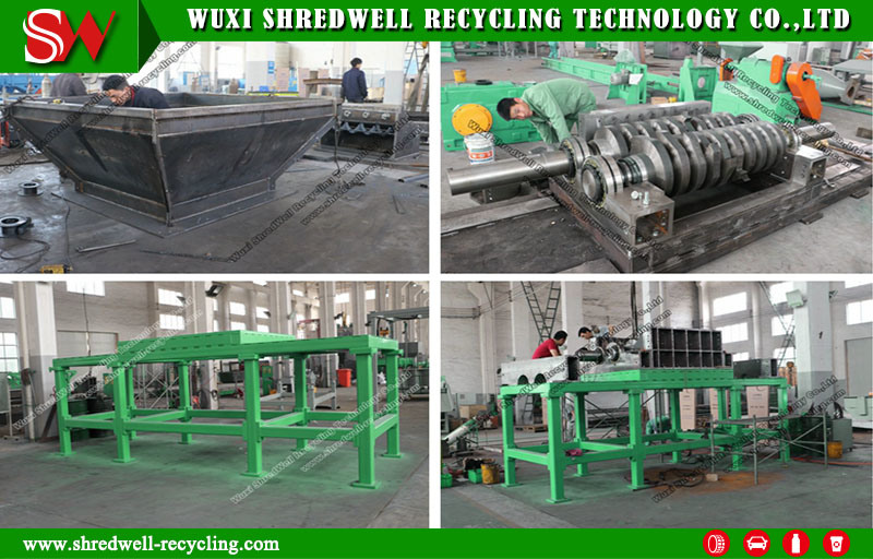 75kw Tire Shredder for Recycling OTR Tires/Truck Tyre/Car Tire