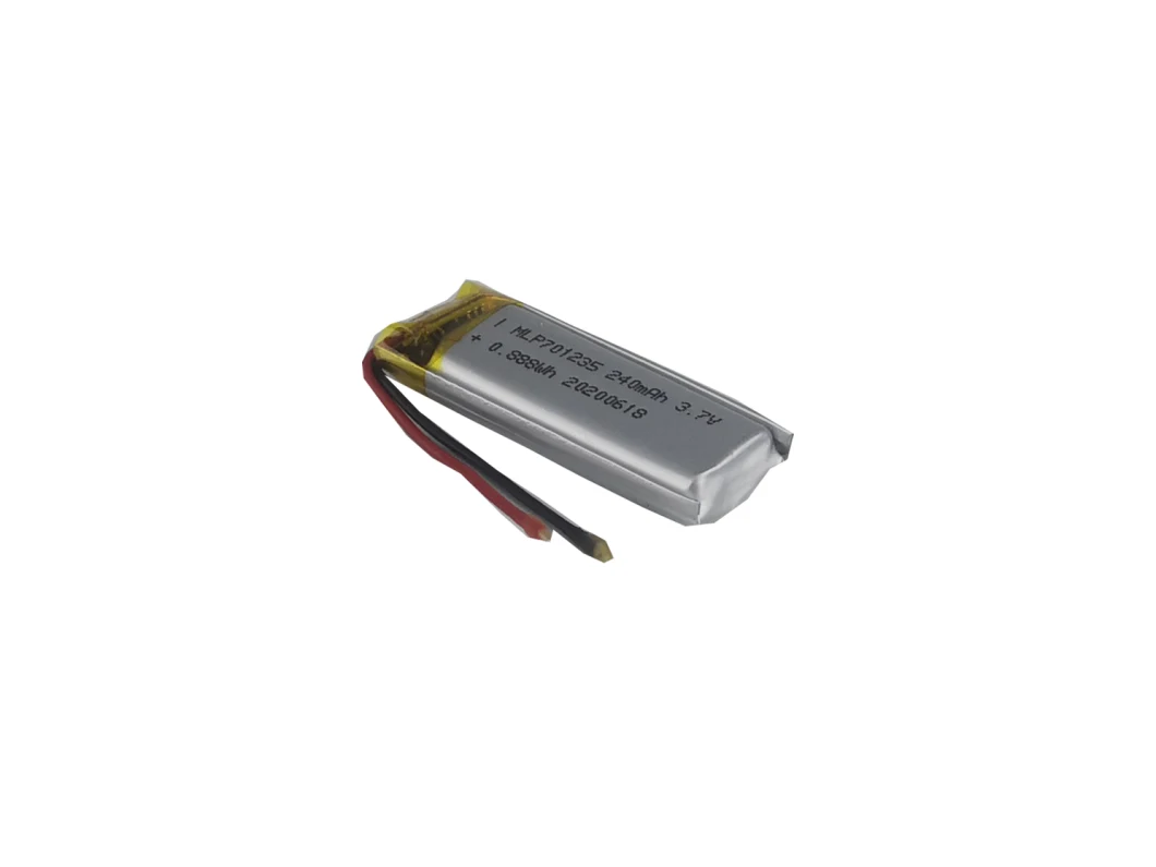 Rechargeable 240mAh Mlp701235 Lithium Ion Polymer Battery Lipo Lithium Battery with PCM High Quality