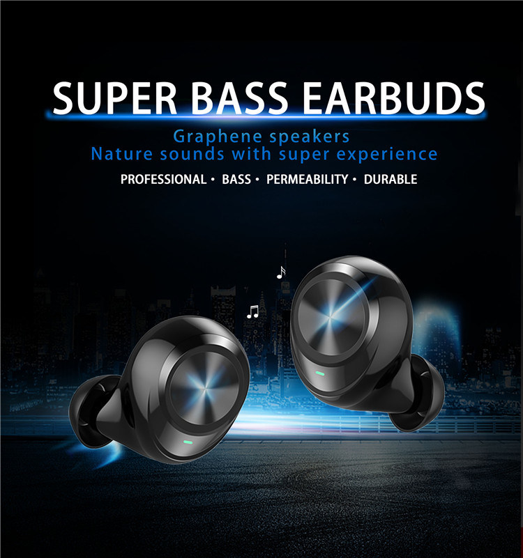 Tws Earbuds Gaming Headset Bluetooth Wireless Headphone for Charge Smartphone