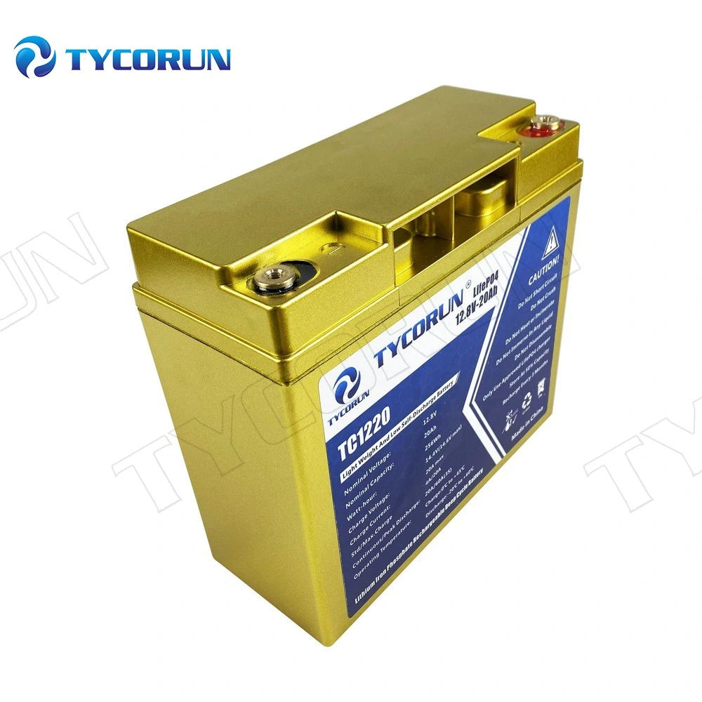 Tycorun LiFePO4 Battery 12V Caricabatterie 20ah Rechargeable 12V Lithium Ion Battery Pack for Solar