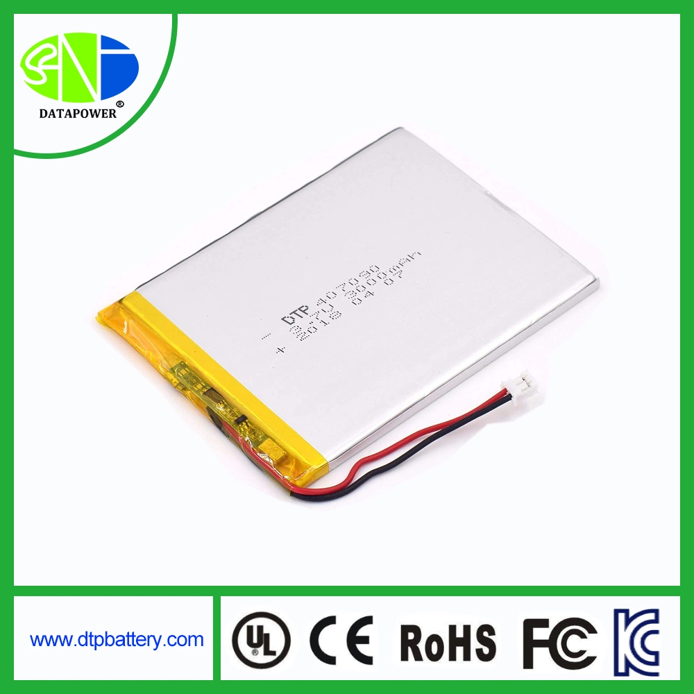 407090 Lithium Ion Battery Cell 3.7V 3000mAh Lipo Battery for E-book