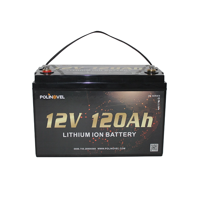 Polinovel 12V 120ah Caravan RV Marine 24 Volt Lithium Ion Deep Cycle Battery Custom Manufacturer