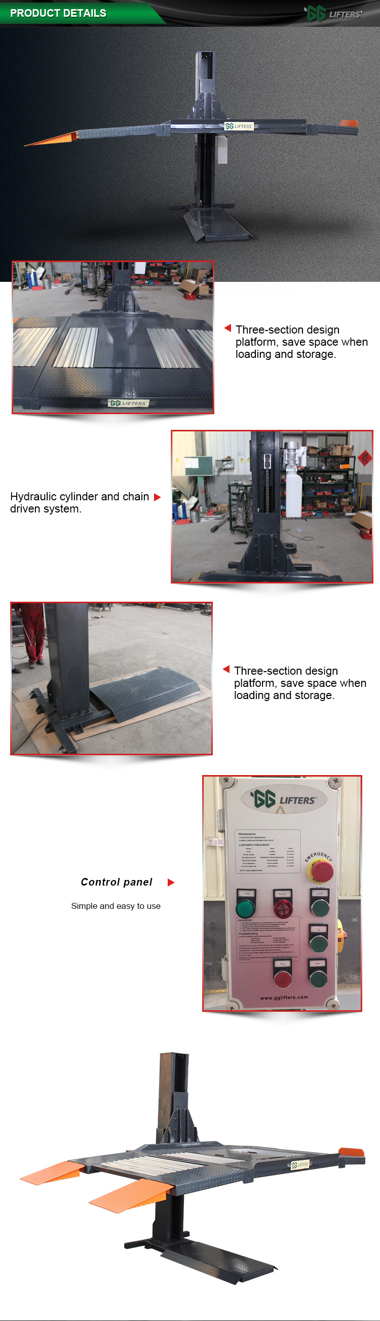 car stack parking system/one post car lift