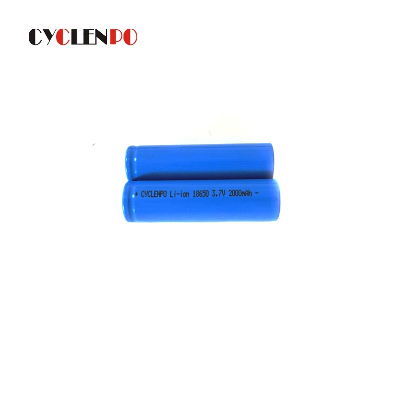 3.7V Cylinder Lithium Ion Battery 2000mAh Rechargeable Li Ion Battery 18650 3.7V