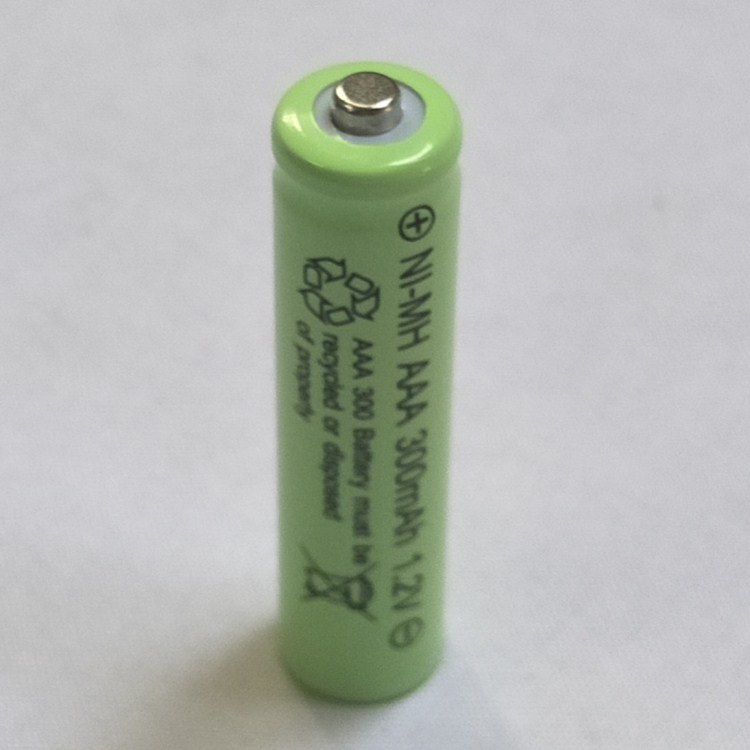 1.2V 300mAh NiCd AAA Rechargeable Battery Button Top Cell