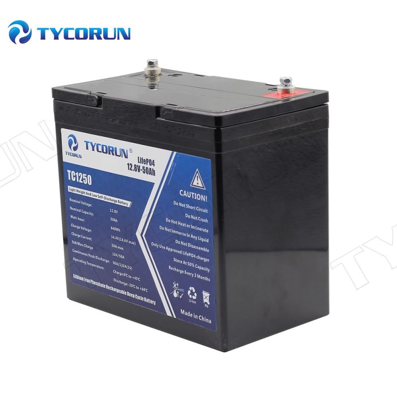 Tycorun Good Supplier Buy LiFePO4 Solar Rechargeable Battery 12V 50ah Batterie Lithium-Ion