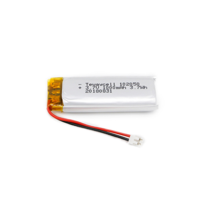 102050 3.7V 1000mAh Lithium Polymer Battery Pouch Cell with High Capacity