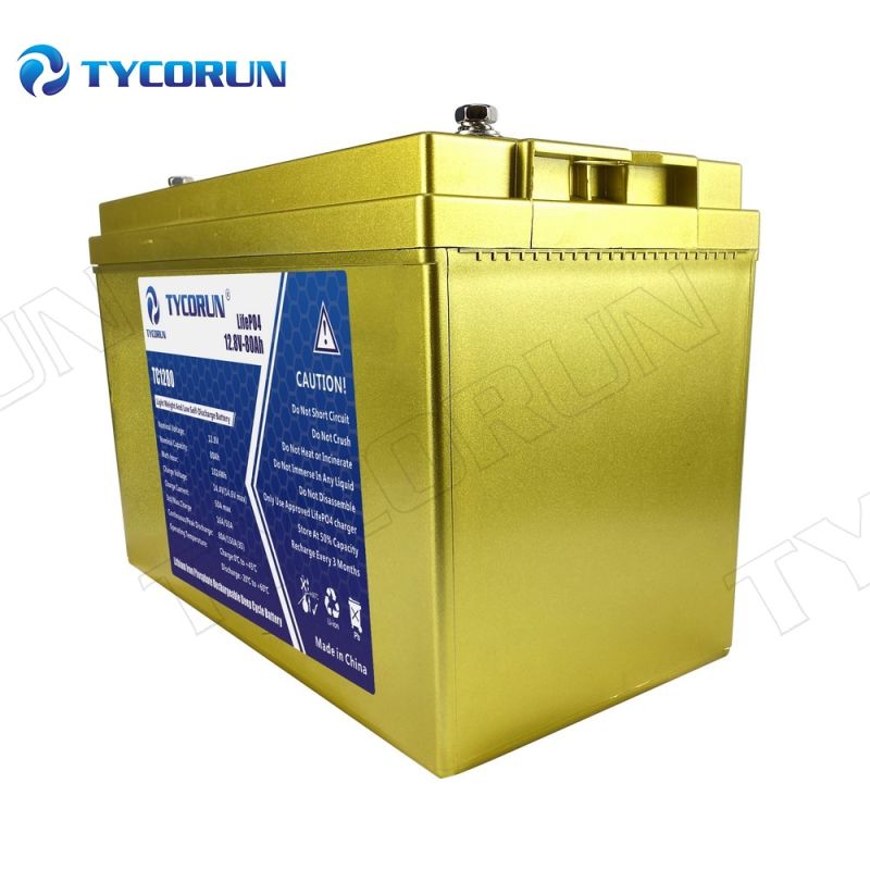Tycorun Lithium Iron Phosphate Marine Rechargeable BMS LiFePO4 Storage Lithium Batteries 12V 80ah