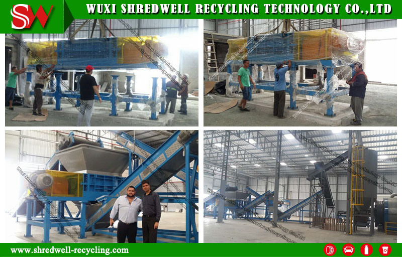 75kw Tire Shredder for Recycling OTR Tires/Truck Tyre/Car Tire