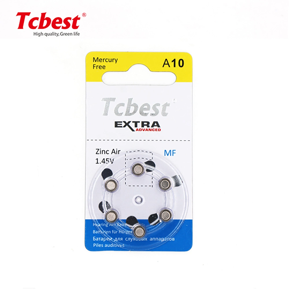 Hearing Aid A10 Button Cell 90mAh 1.45V Batteries A13 A10 A675 Battery