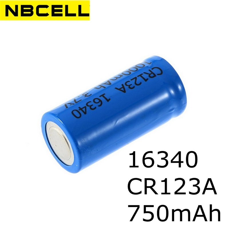 OEM Manufacturer 3.7V 16340 Cr123A 750mAh Lithium-Ion Battery