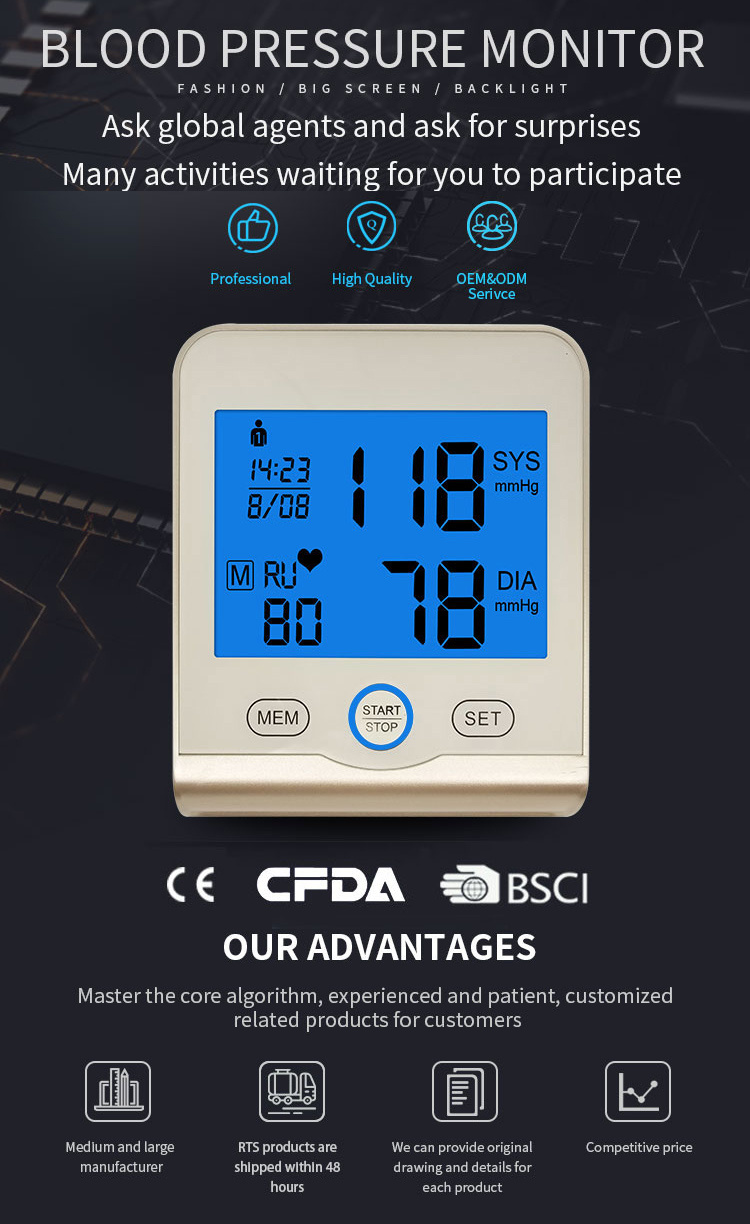 80qh Blood Pressure Monitor Welcome OEM Sphygmomanometer Blood Pressure Monitor