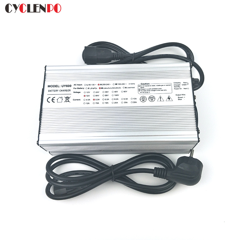 High Quality Lithium Ion 72V LiFePO4 Battery Charger 5A for Li Ion Battery