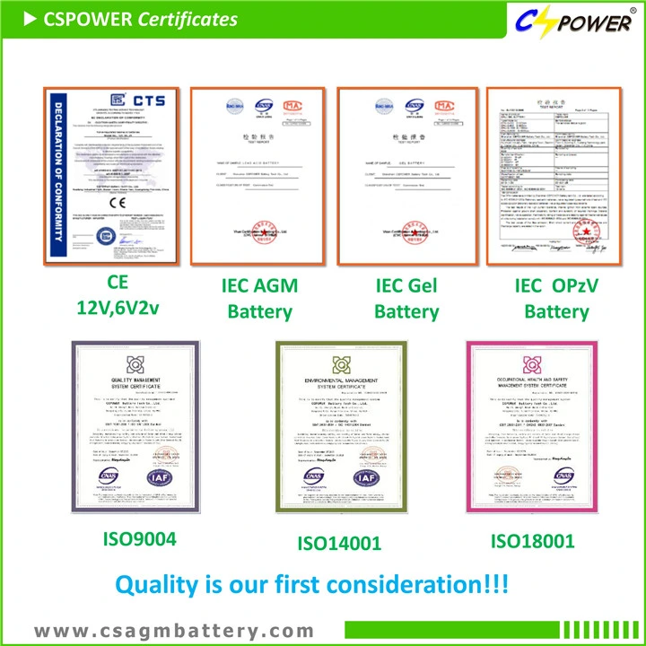 Cspower Battery 12V26ah-High-Temperature-Deep-Cycle-AGM-Battery-for- Solar/UPS System