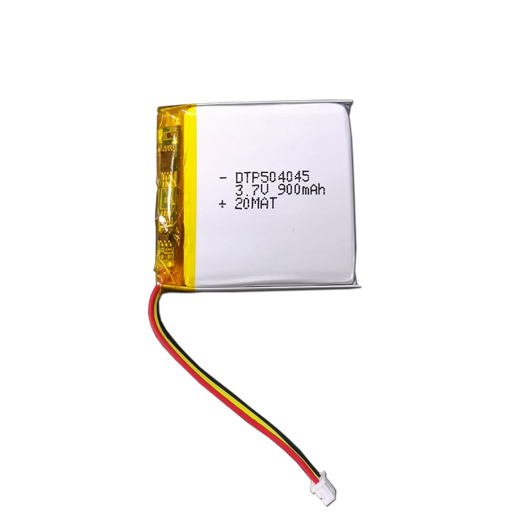 504045 900mAh Li Ion Rechargeable Battery 3.7V with Pins
