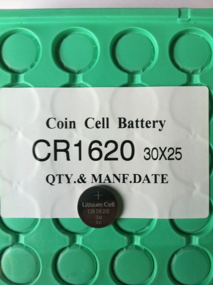 China Coin Cell Lithium Battery Cr1620