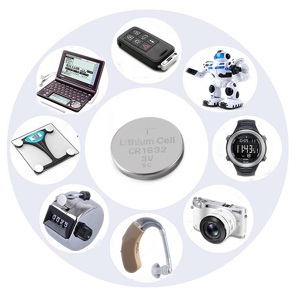 3V Button Cell Battery with Cr2032, Cr2025 and Cr2016, Cr Button Battery OEM