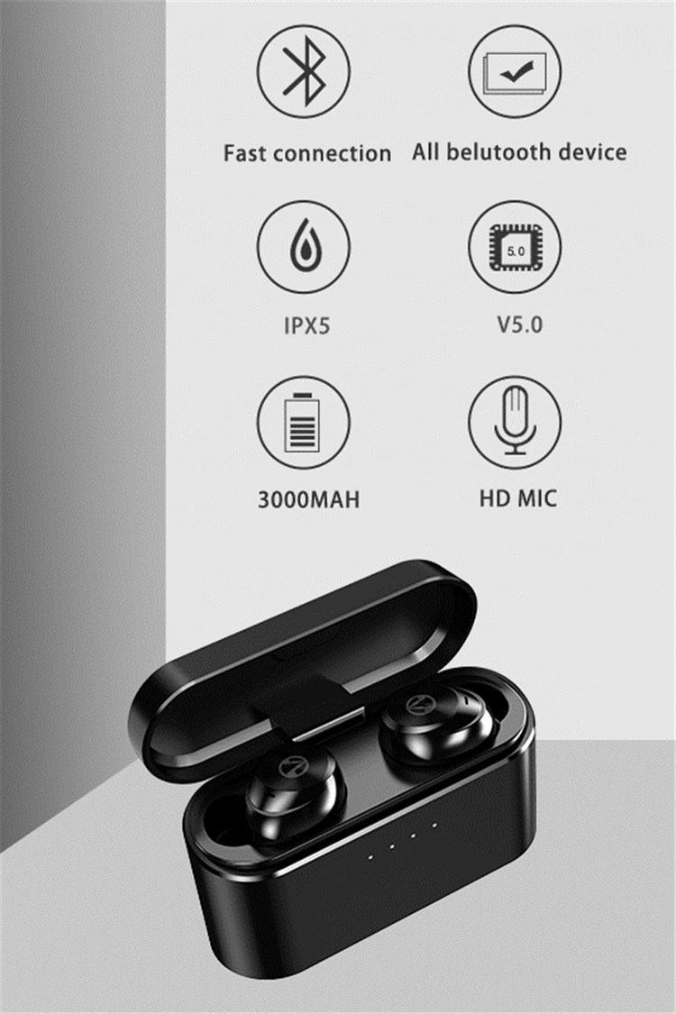 Tws Earbuds Gaming Headset Bluetooth Wireless Headphone for Charge Smartphone
