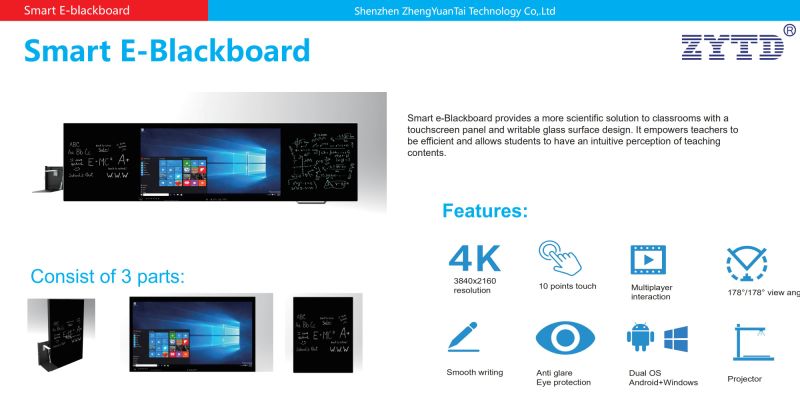 75 86 Inch Digital Blackboard for Business Electronic Smart Blackboard for School