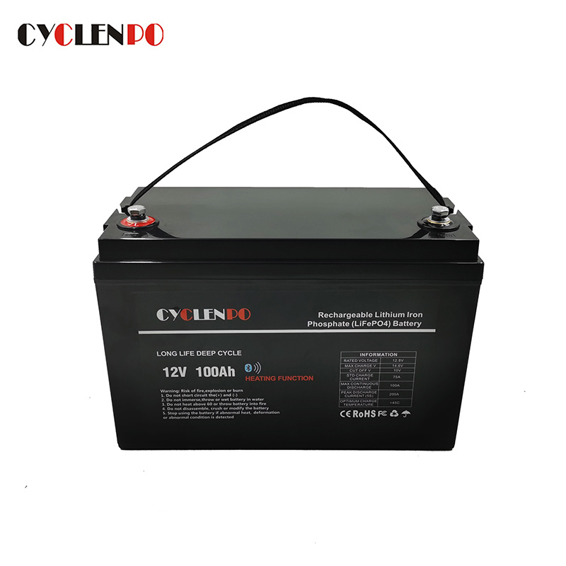Low Temperature LiFePO4 Battery 12 Volt Lithium Ion 12V 100ah with BMS Protection