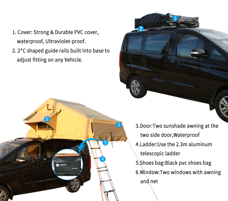 Trailer Camping Tent for Car Trailer Roof Rack Tent