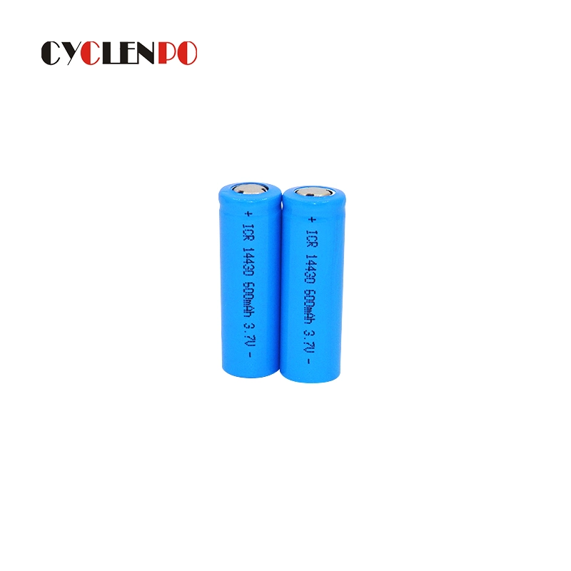 High Quality Icr 14430 3.7V Nominal Capacity High Quality Li-ion Battery 3.7V 600mAh